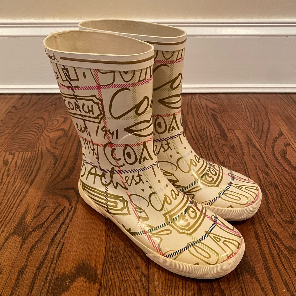 Calf High Coach Rain Boots